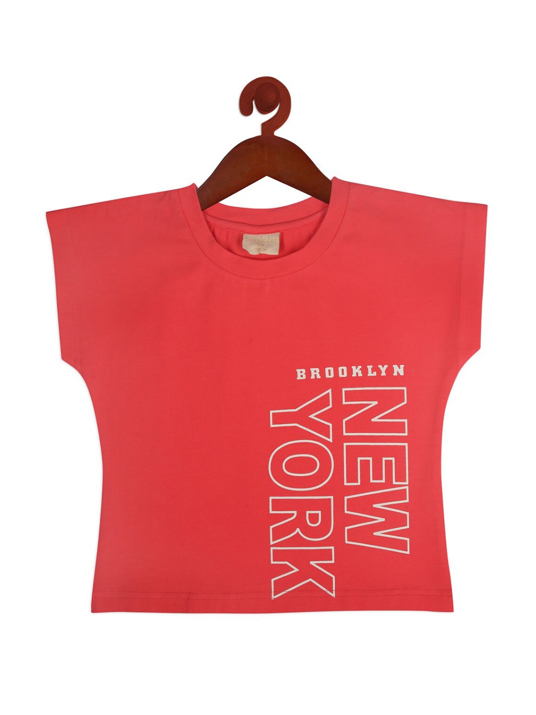 

Tiny Girl Red Printed Extended Sleeves Top