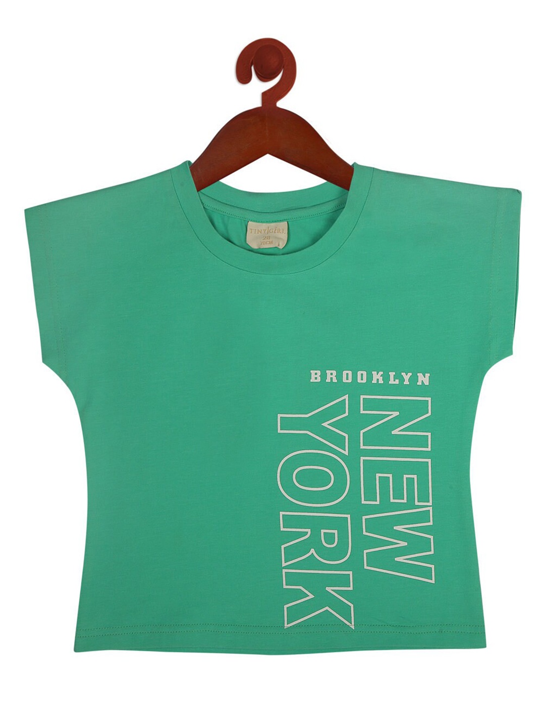 

Tiny Girl Girls Green Extended Sleeves Boxy Top