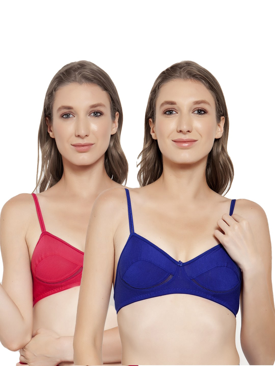 

Innocence Pack Of 2 Red & Navy Blue Bra