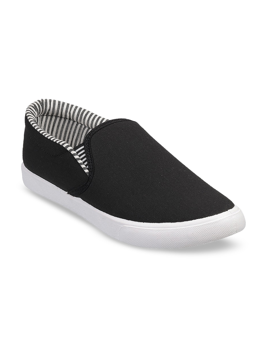 

WALKWAY by Metro Men Black Striped Slip-On Sneakers