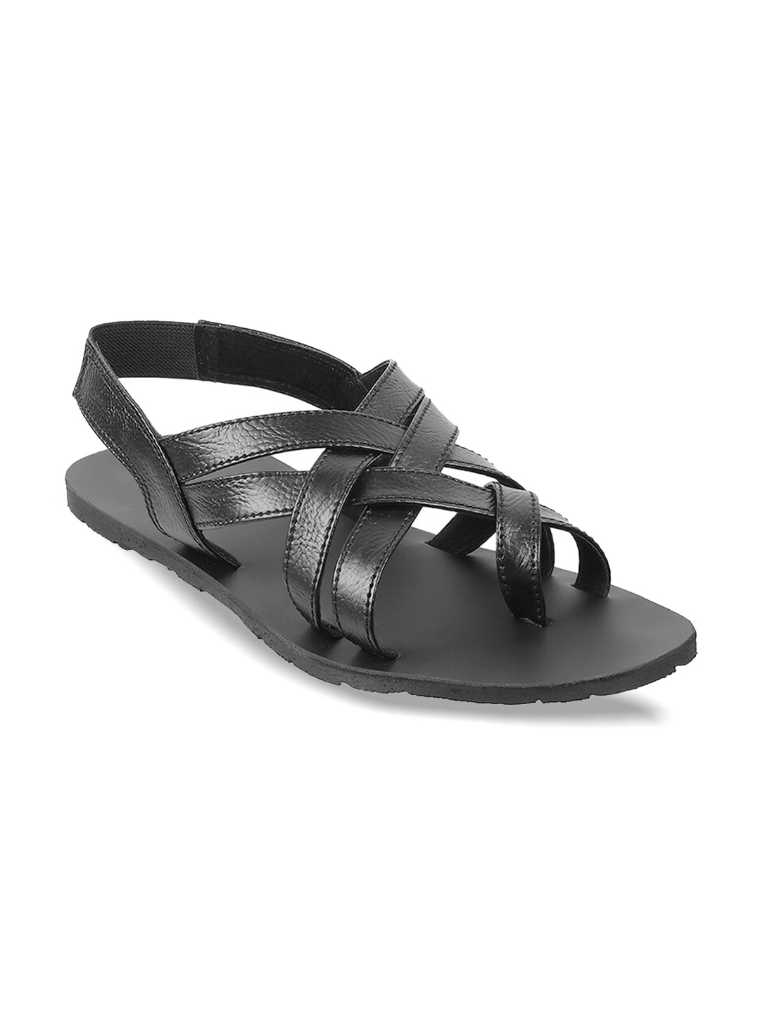 

WALKWAY by Metro Men Black Comfort Sandals