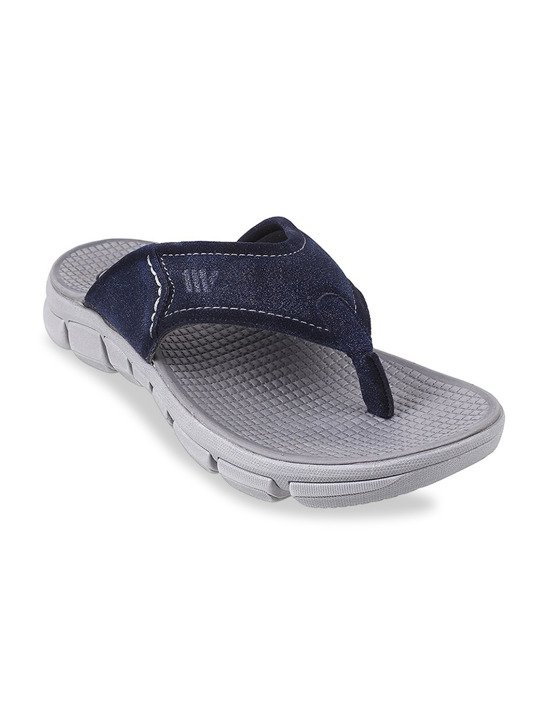 

WALKWAY by Metro Men Navy Blue Rubber Thong Flip-Flops