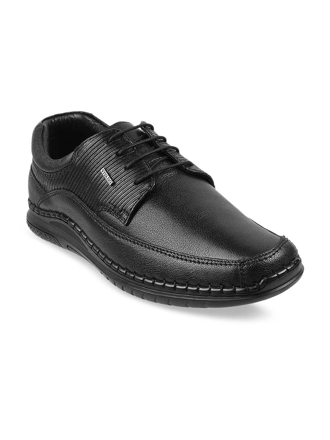 

WALKWAY by Metro Men Black Solid Formal Derbys