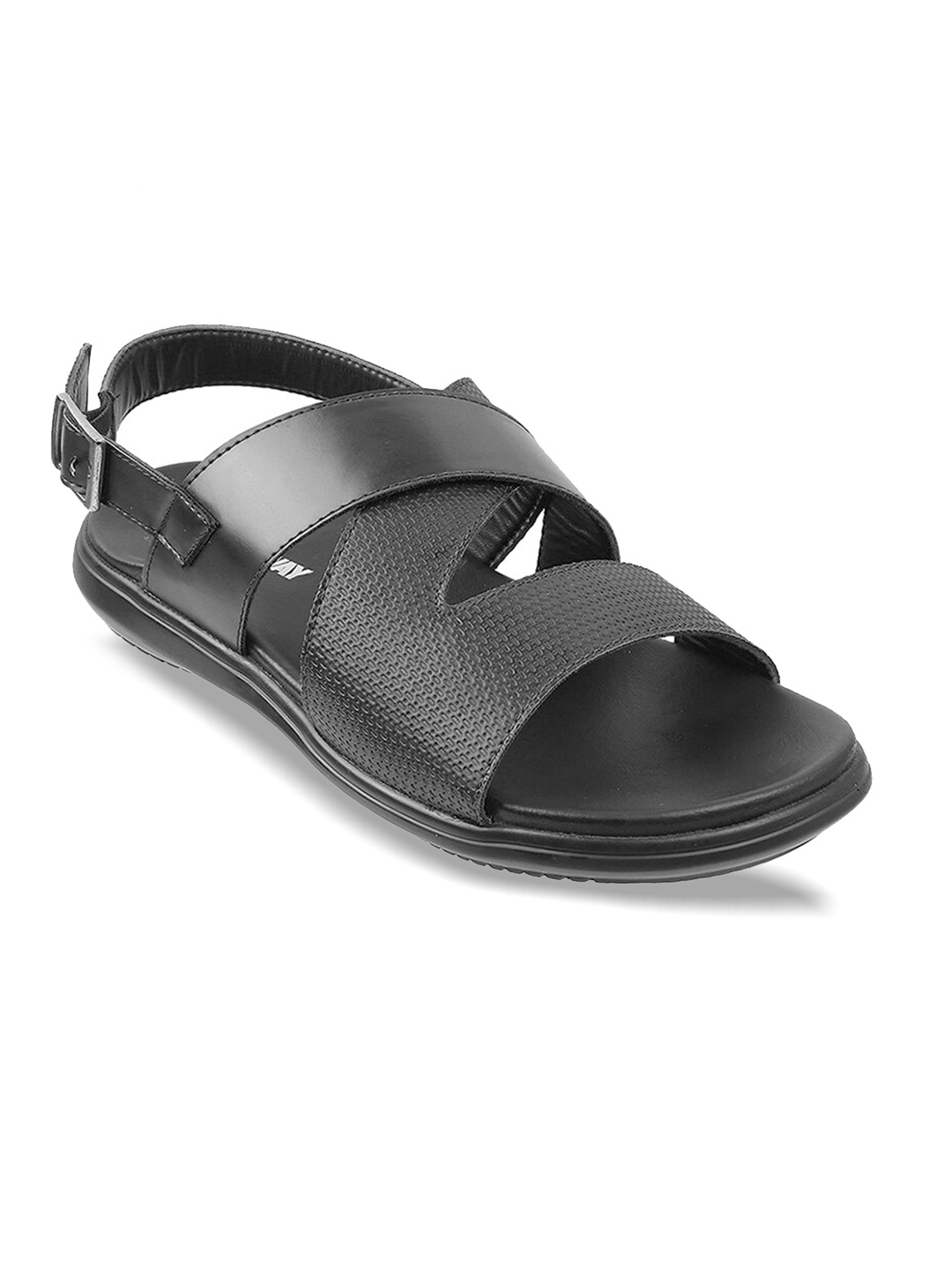 

WALKWAY by Metro Men Black Comfort Sandals