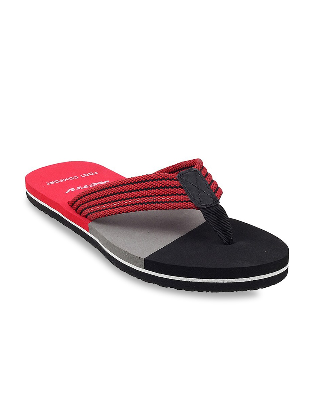 

WALKWAY by Metro Men Brown & Grey Printed Thong Flip-Flops