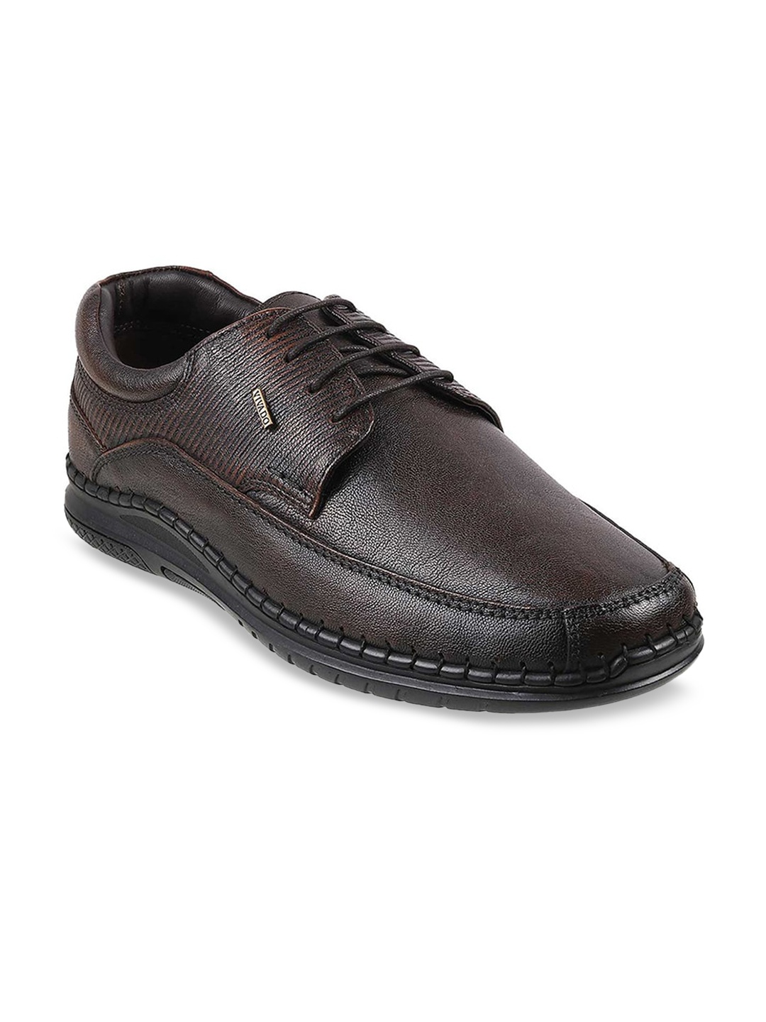 

WALKWAY by Metro Men Brown Solid Formal Derbys