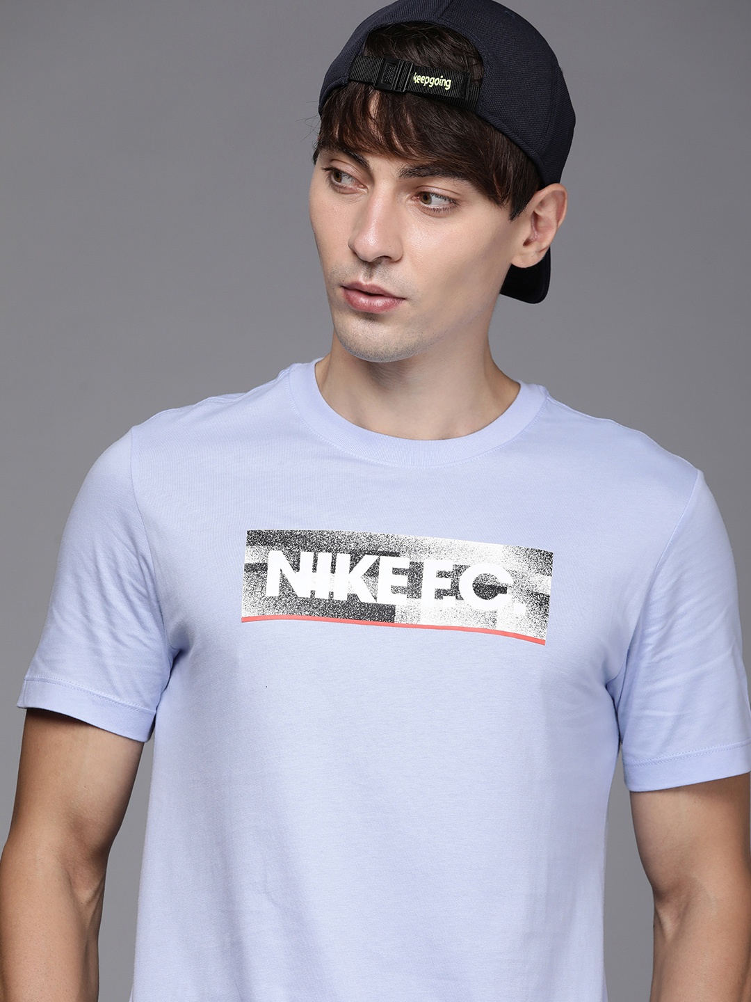 

Nike Men Purple Graphic Printed Football T-shirt