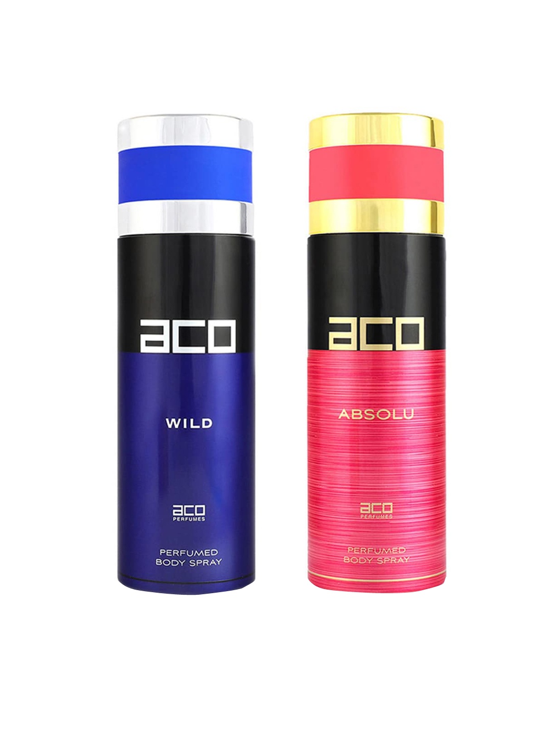 

aco PERFUMES Set of Wild & Absolu Deodorants - 200 ml each, Pink