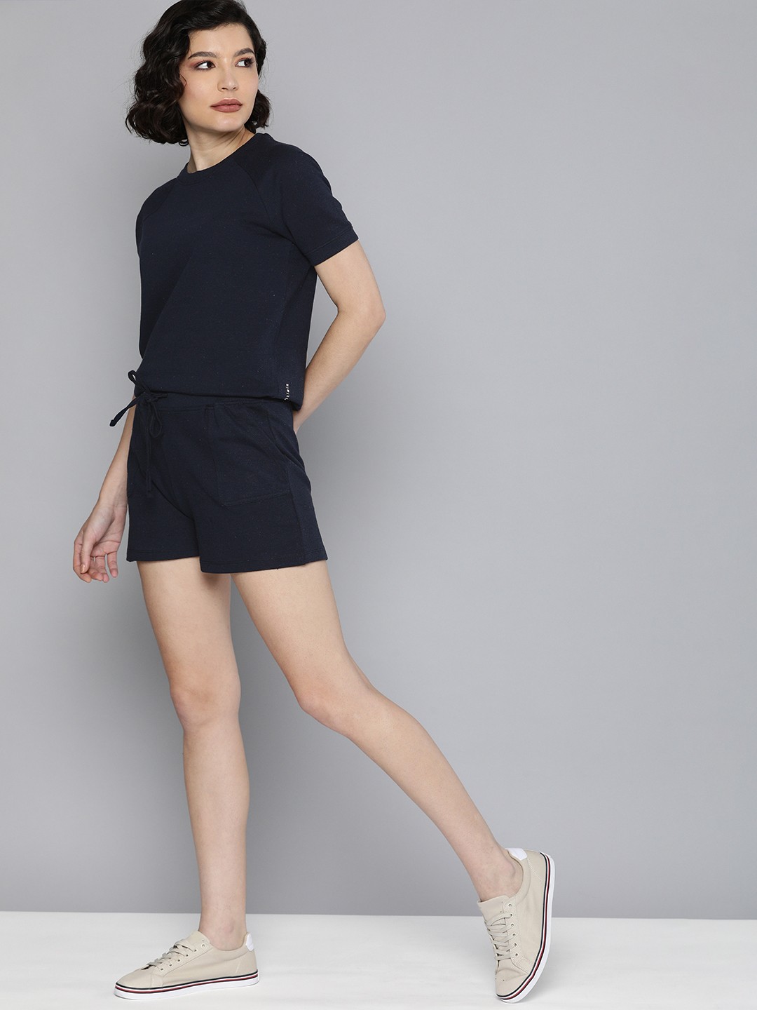 

Harvard Women Navy Blue Solid Co-Ord Set