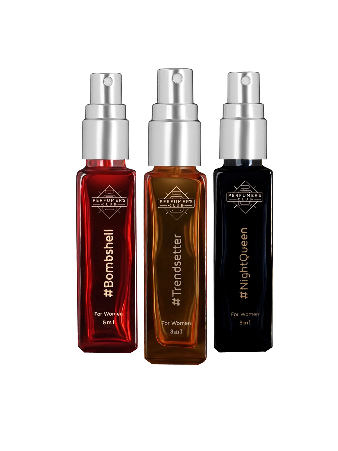 

PERFUMERS CLUB Women Refill For Lightr Set of 3 #Bombshell, #Trendsetter & #NightQueen EDP, Orange