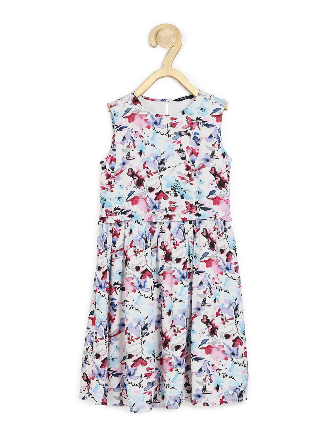 

Allen Solly Junior Blue & Red Floral A-Line Dress