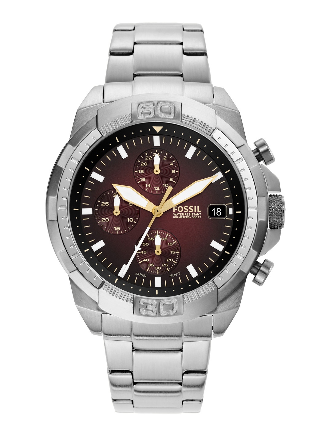 

Fossil Men Maroon Bronson Analogue Chronograph Watch FS5878IT