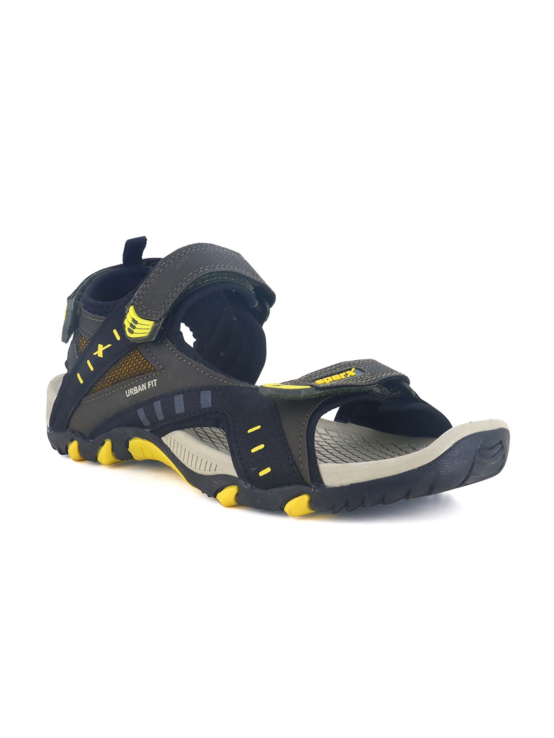 

Sparx Men Olive-Green & Black Solid Floater Sports Sandals