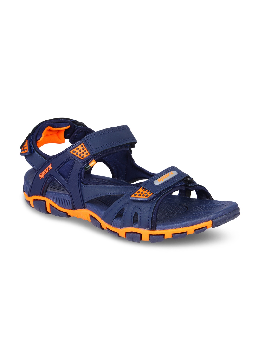 

Sparx Men Navy Blue & Orange Sports Sandals