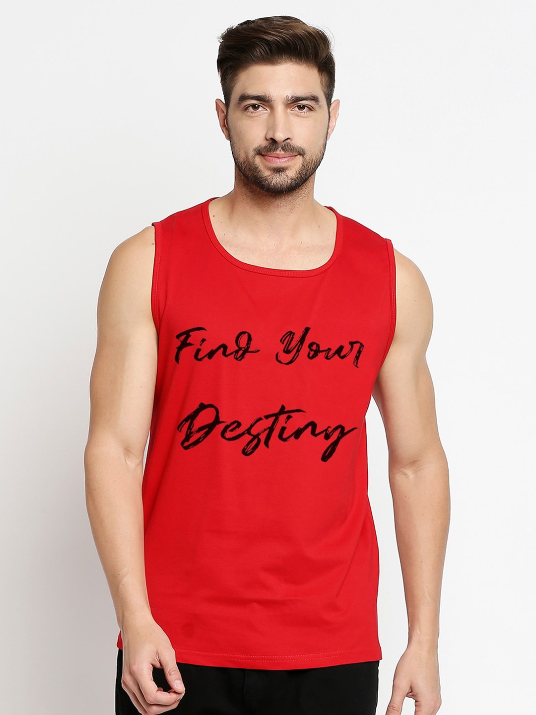 

Blacksmith Men Red Typography Printed Pure Cotton T-shirt