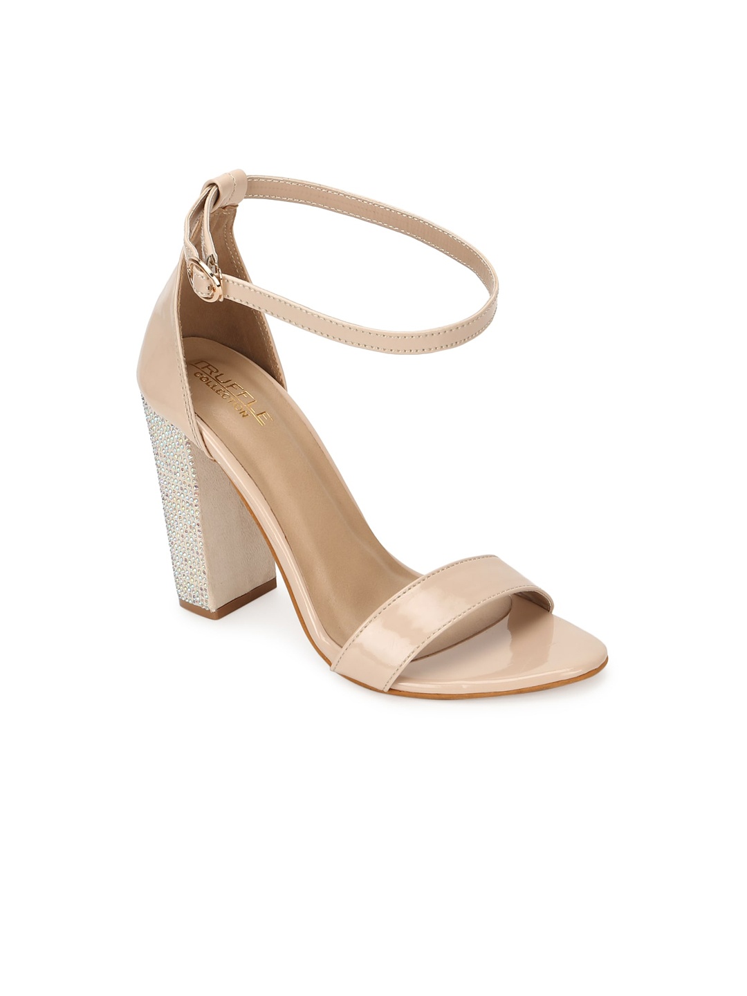 

Truffle Collection Nude-Coloured Textured Block Heels