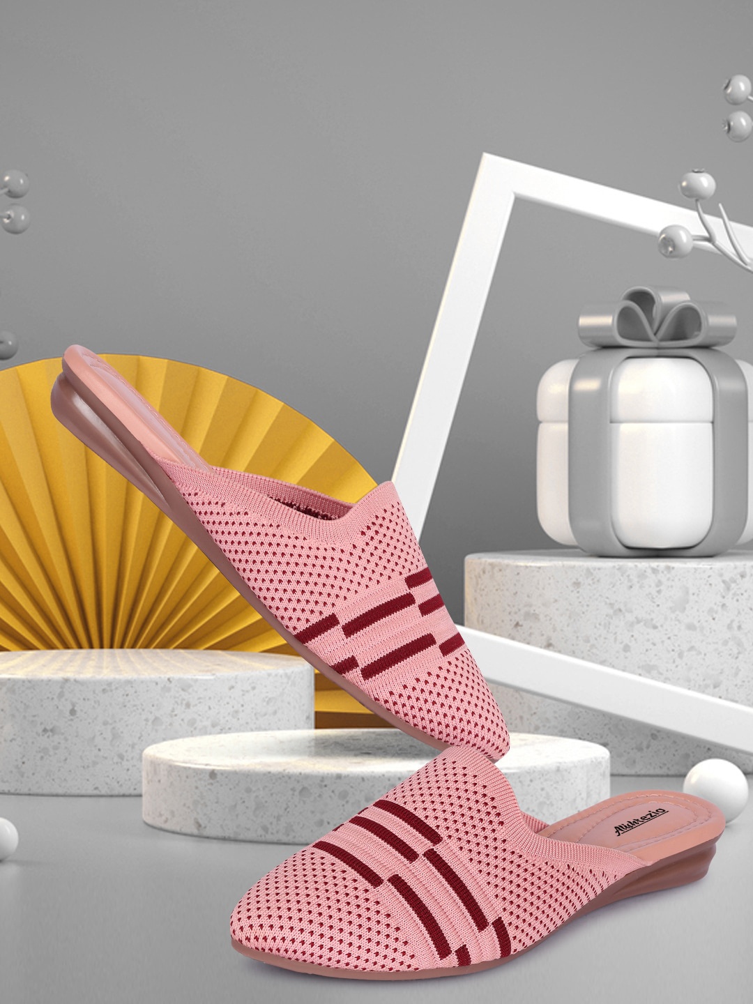 

Alishtezia Women Peach-Coloured Printed Ballerinas Flats