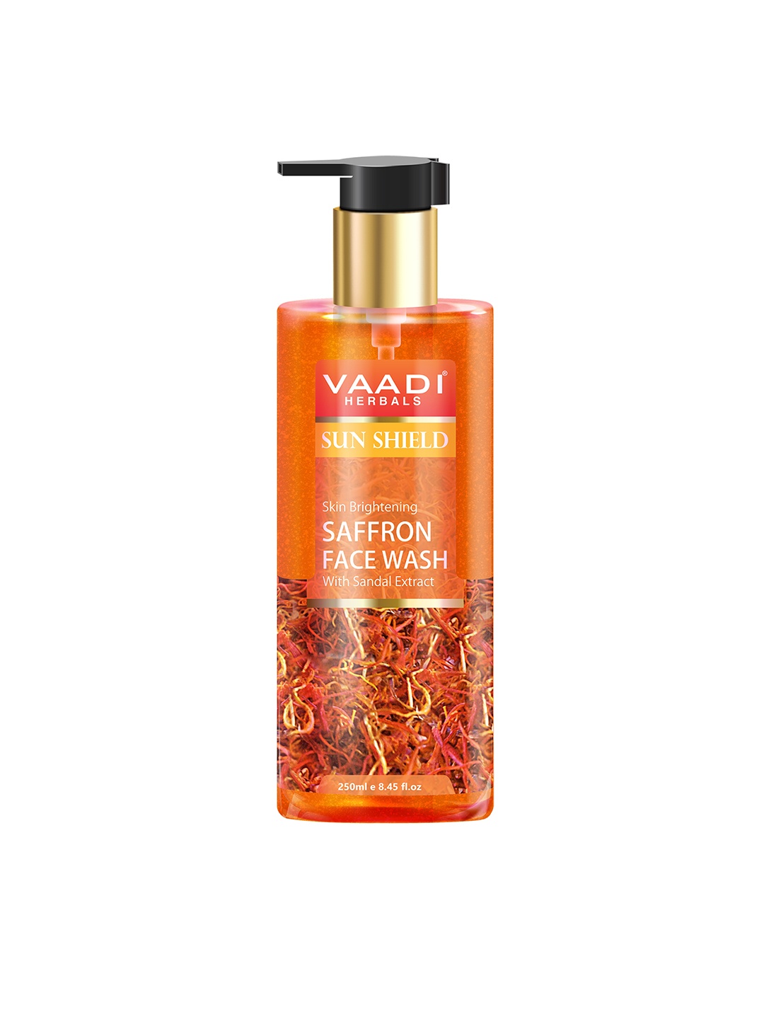 

Vaadi Herbals Sun Shield Skin Whitening Saffron Face Wash with Sandal Extract - 250 ml, Orange
