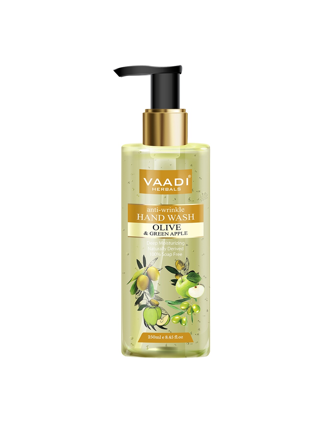 

Vaadi Herbals Deep Moisturizing Anti-Wrinkle Olive & Green Apple Hand Wash - 250 ml, Beige