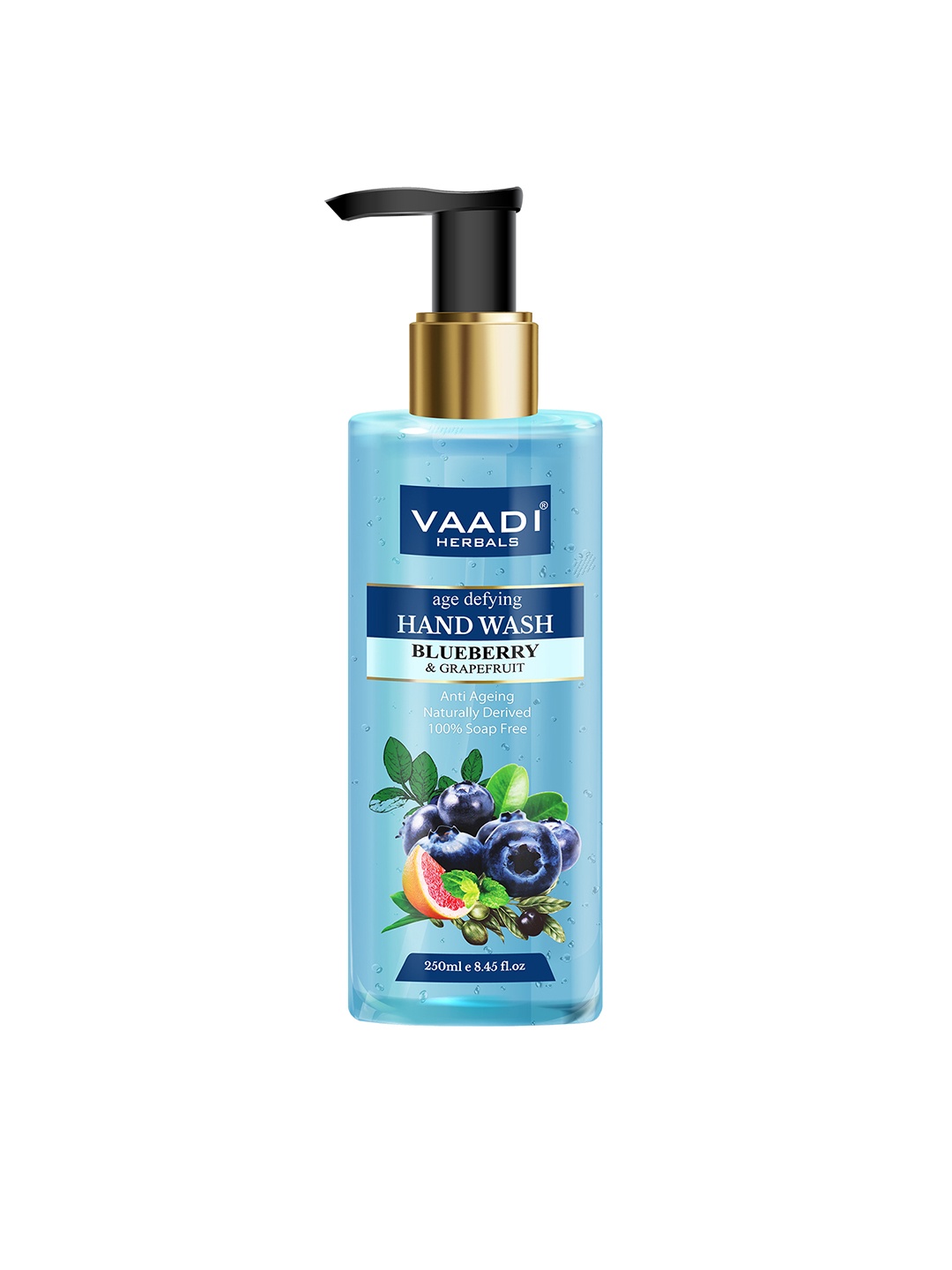 

Vaadi Herbals Age Defying Blueberry & Grapefruit Hand Wash - 250ml, Blue