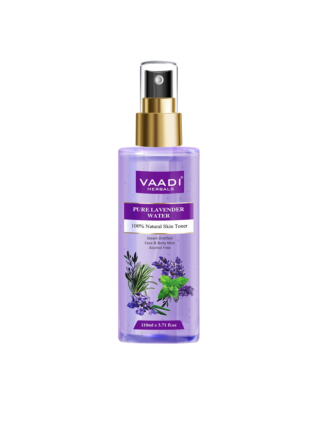 

Vaadi Herbals Pure Lavender Water 100% Natural & Pure Skin Toner - 110 ml, Purple