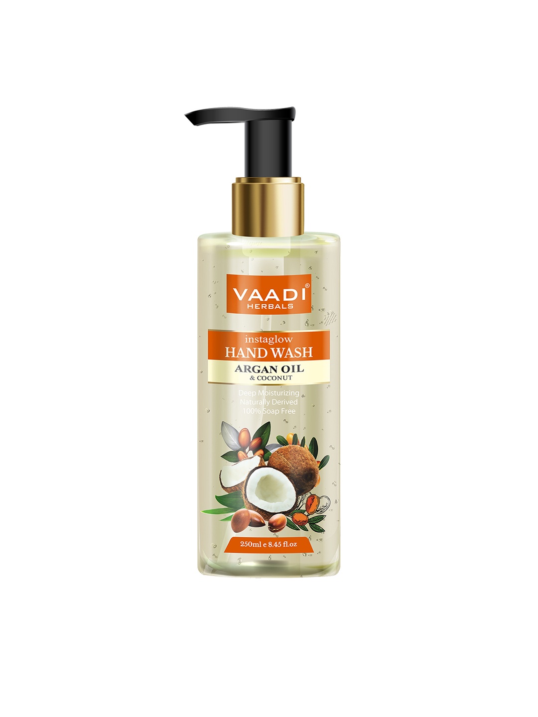 

Vaadi Herbals Insta Glow Argan Oil & Coconut Hand Wash - 250 ml, Peach