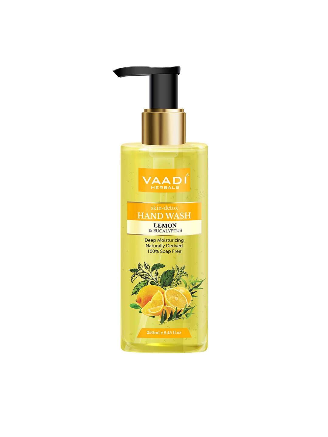

Vaadi Herbals Skin-Detox Lemon & Eucalyptus Hand Wash - 250 ml, Orange