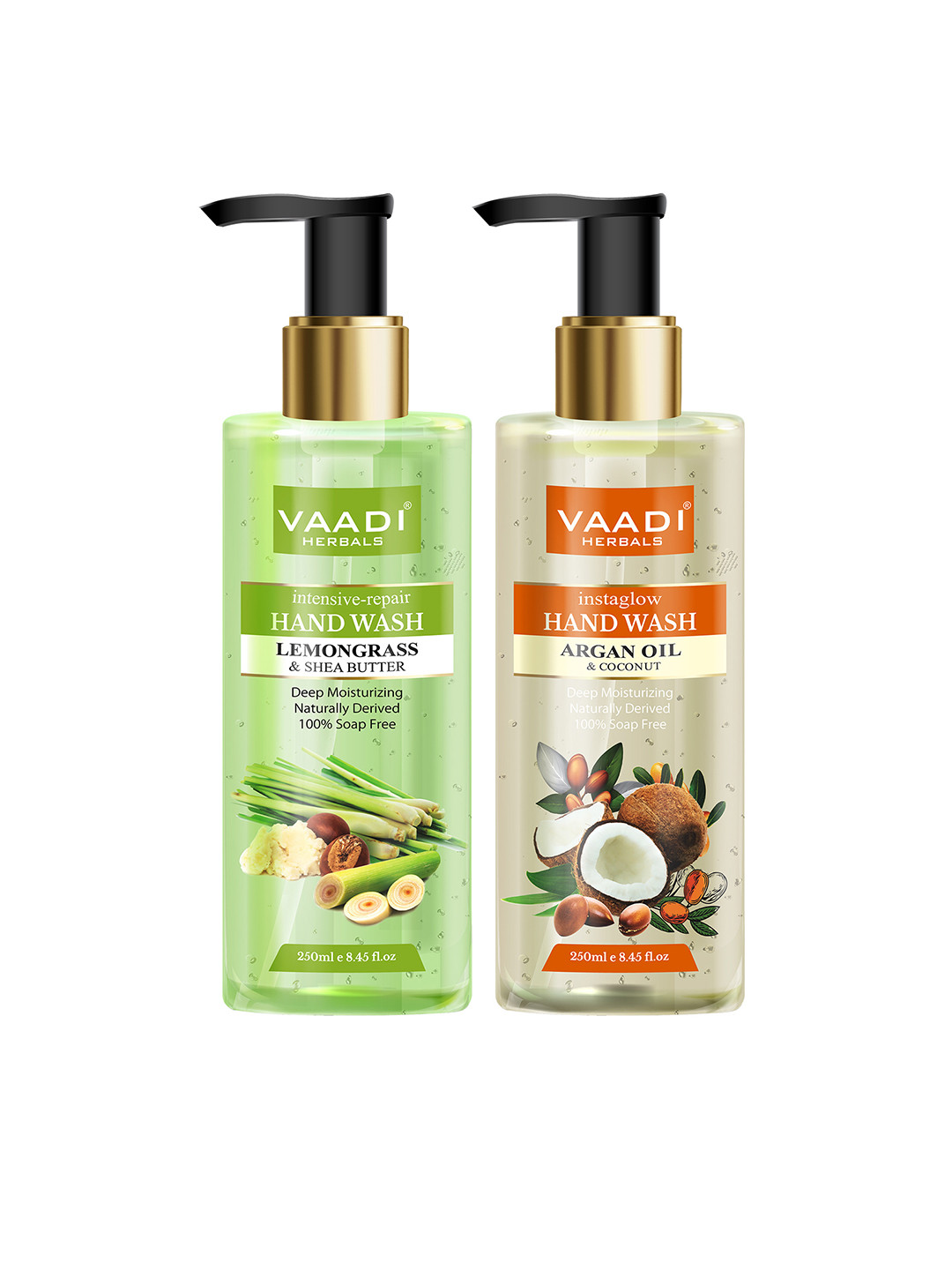 

Vaadi Herbals Set of 2 Deep Moisturising Luxurious Hand Washes - 250ml each, Green