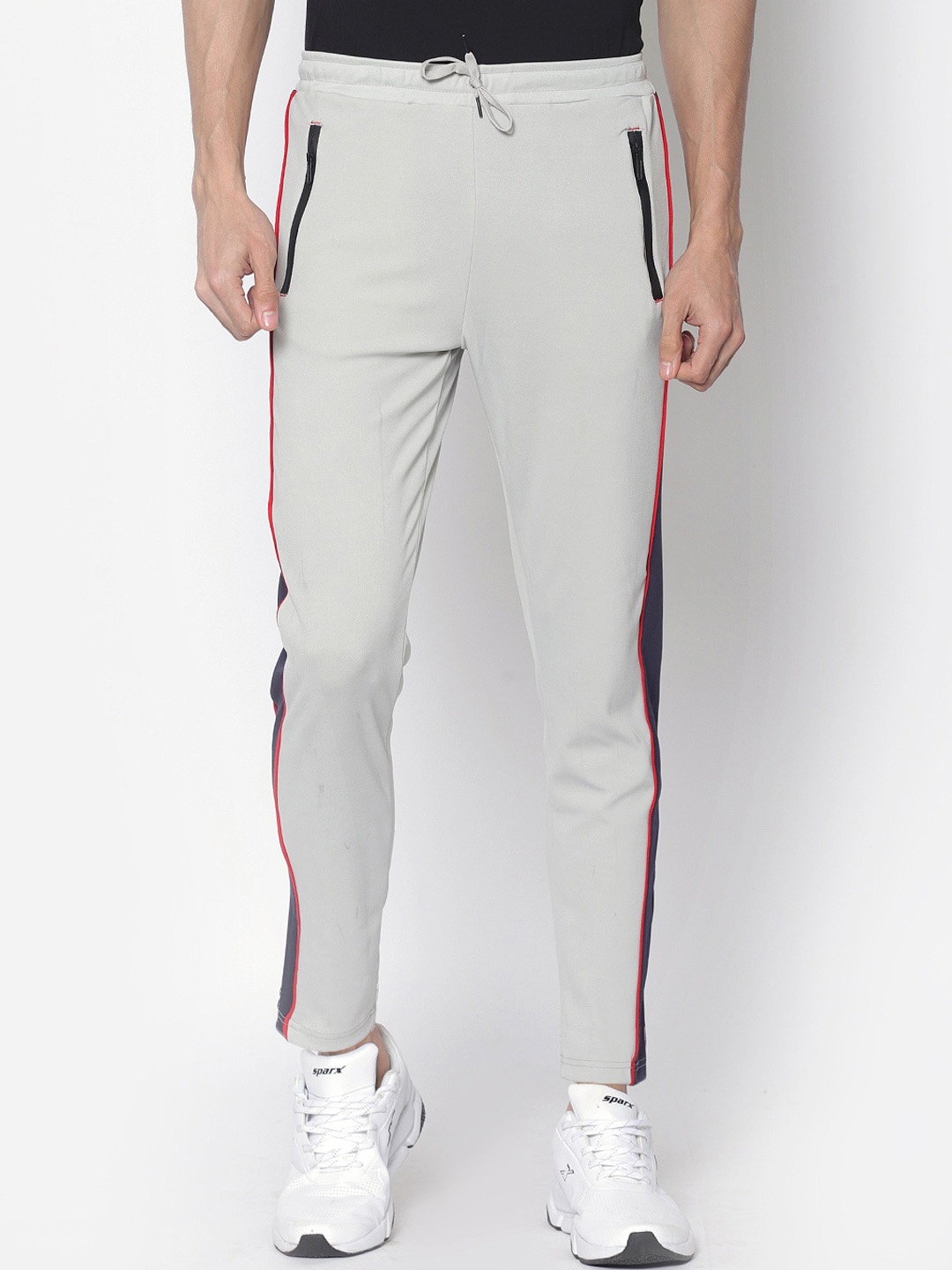 

American-Elm Men Grey Solid Slim Fit Track Pant