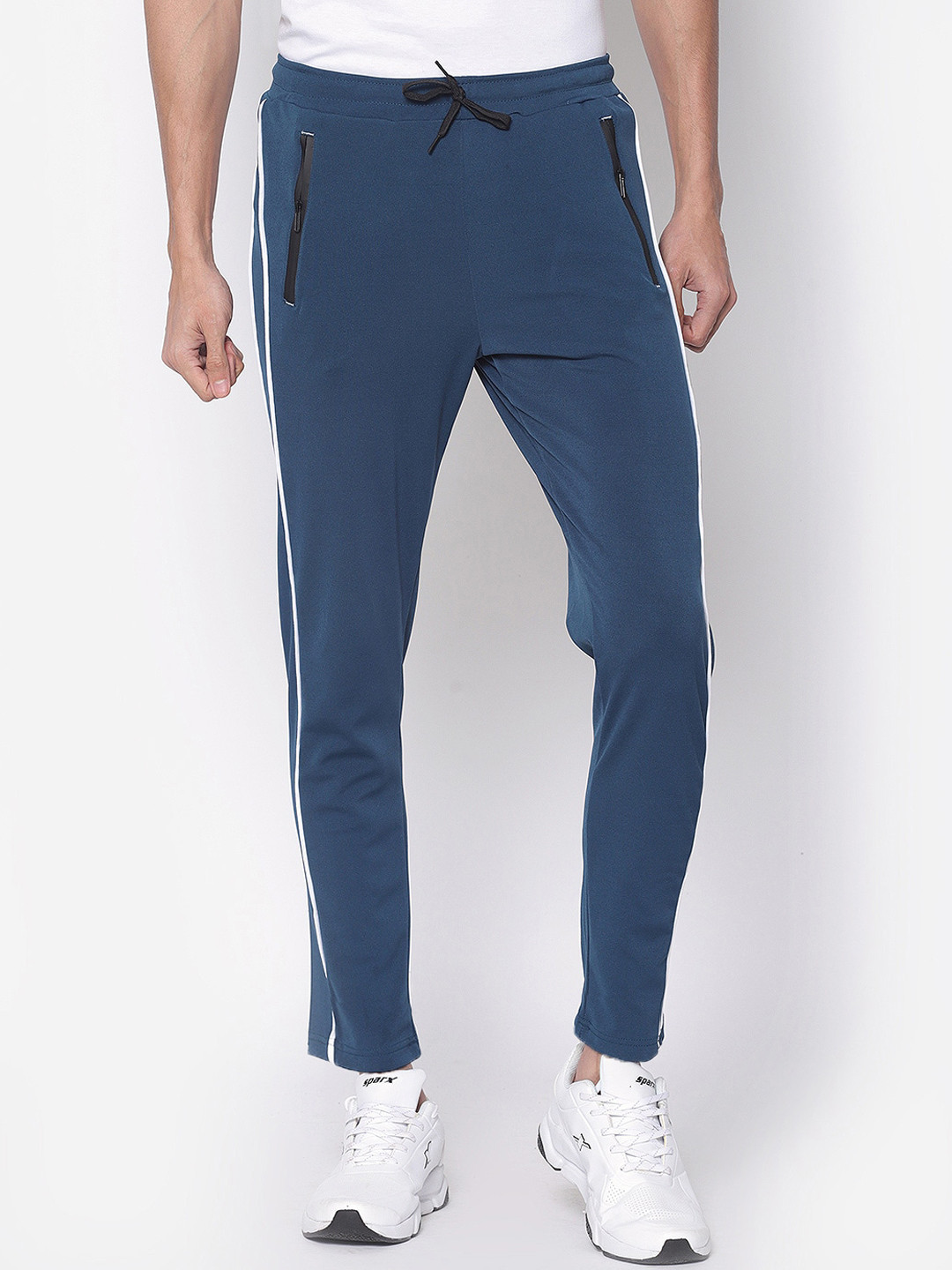 

American-Elm Men Sea Green Solid Slim Fit Track Pant