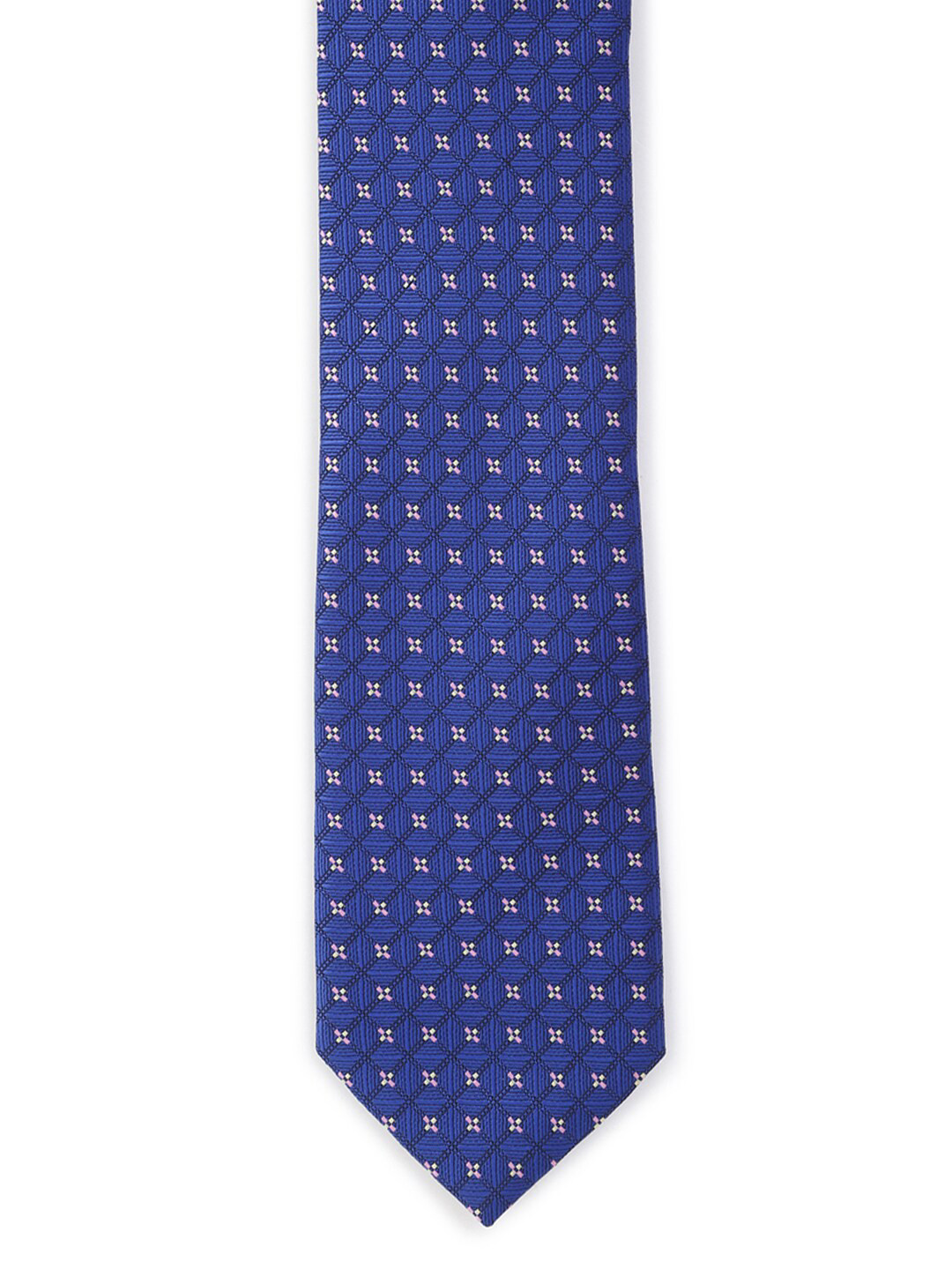 

Van Heusen Men Blue & White Printed Broad Tie
