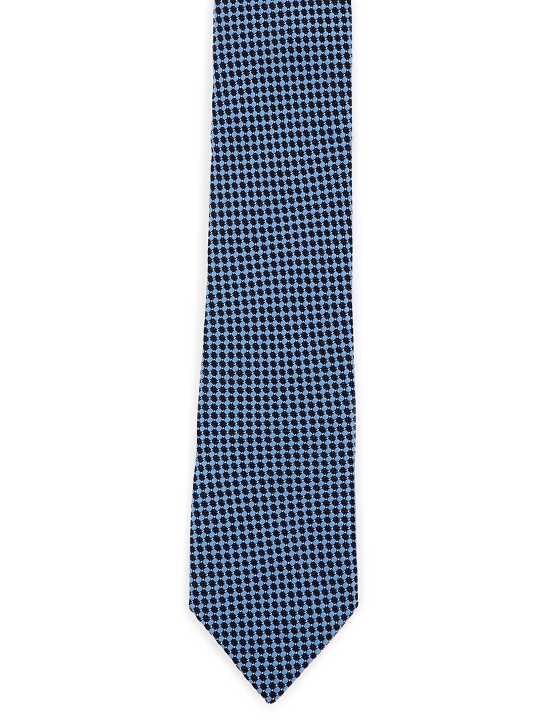 

Van Heusen Men Blue & Black Checked Broad Tie