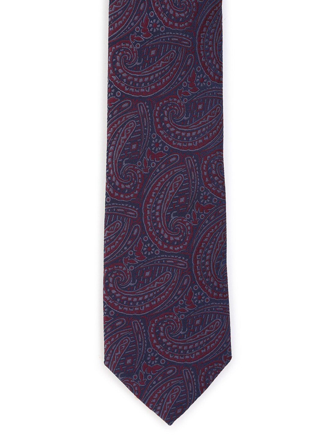 

Van Heusen Men Navy Blue & Red Printed Broad Tie