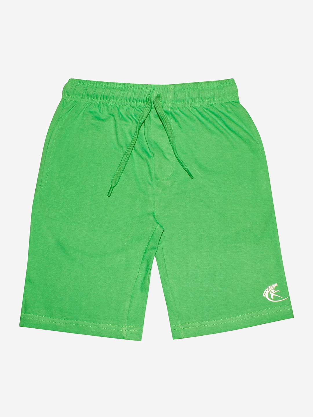 

KiddoPanti Boys Green Solid Pure Cotton Shorts