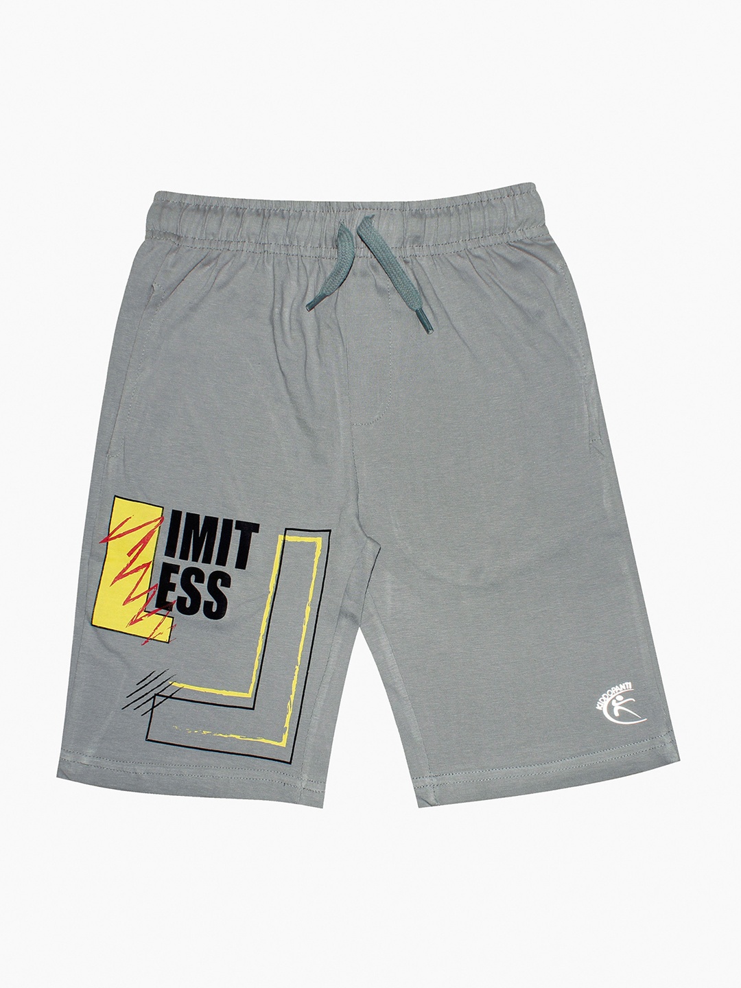 

KiddoPanti Boys Grey Printed Shorts