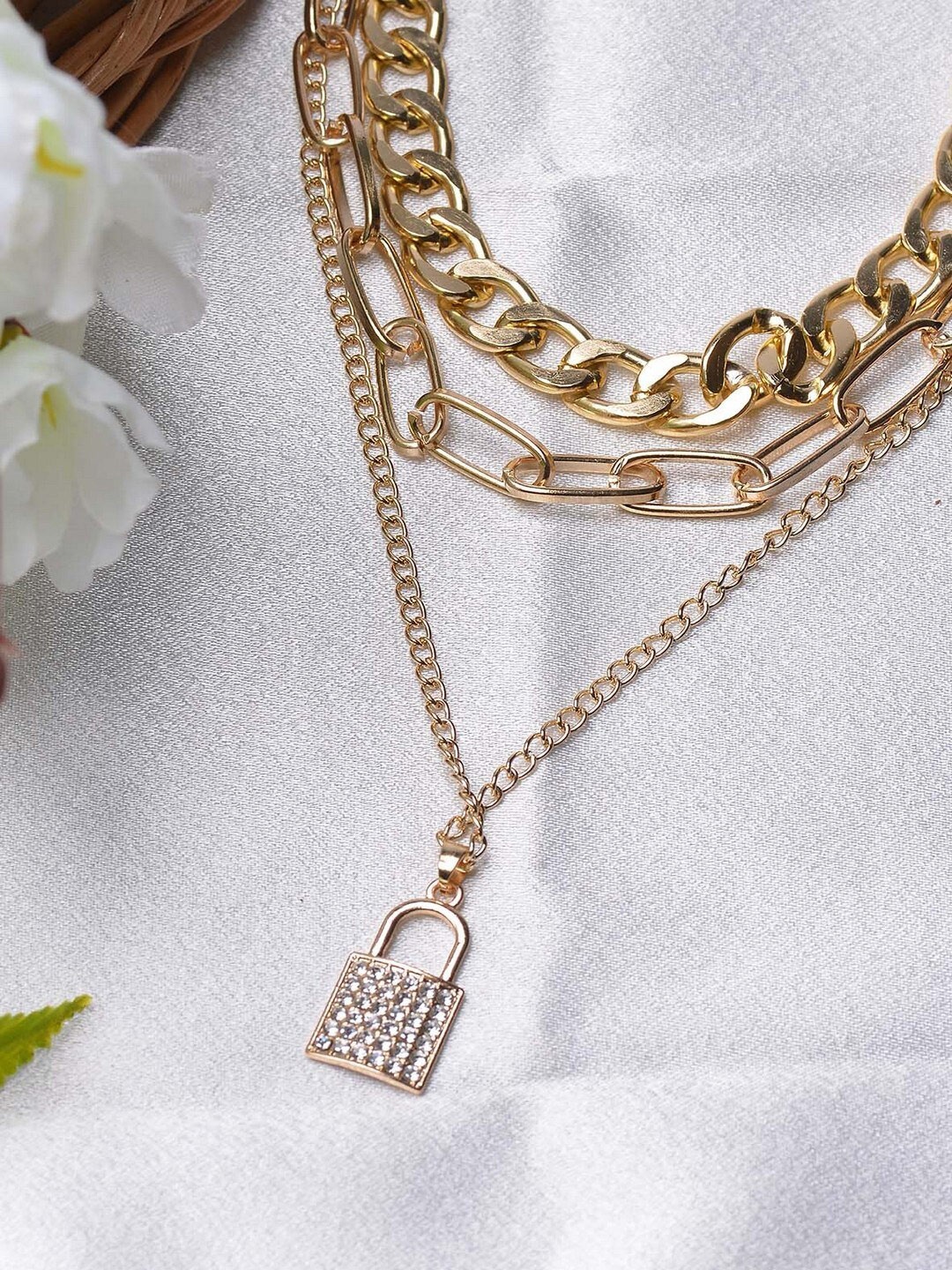 

POPLINS Gold-Toned Gold-Plated Layered Chain