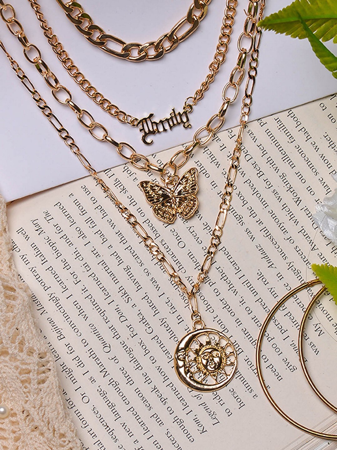 

POPLINS Gold-Toned Gold-Plated Layered Chain