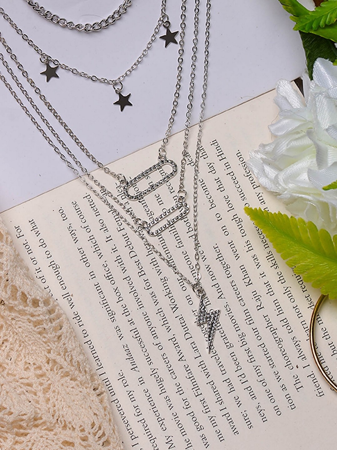 

POPLINS Silver-Plated Layered Necklace