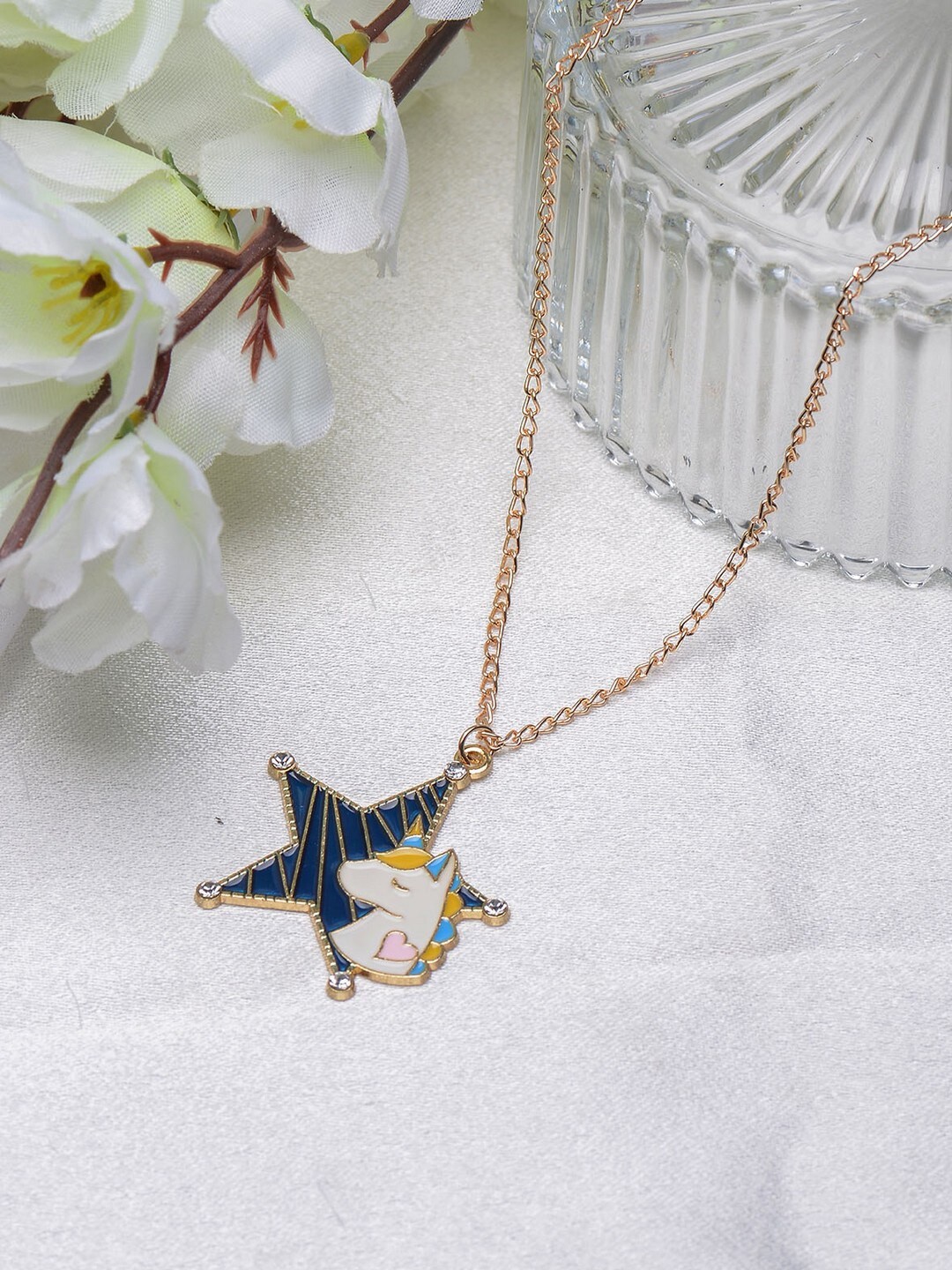 

POPLINS Black & White Unicorn Pendant Chain