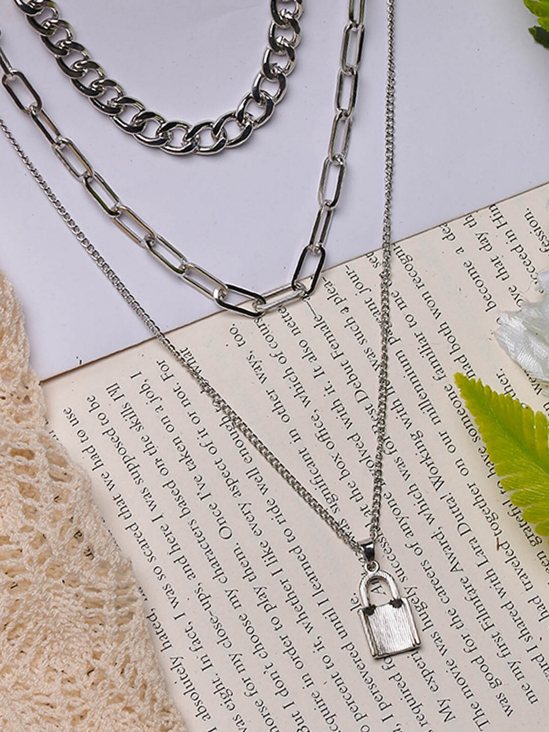 

POPLINS Silver-Plated Layered Necklace