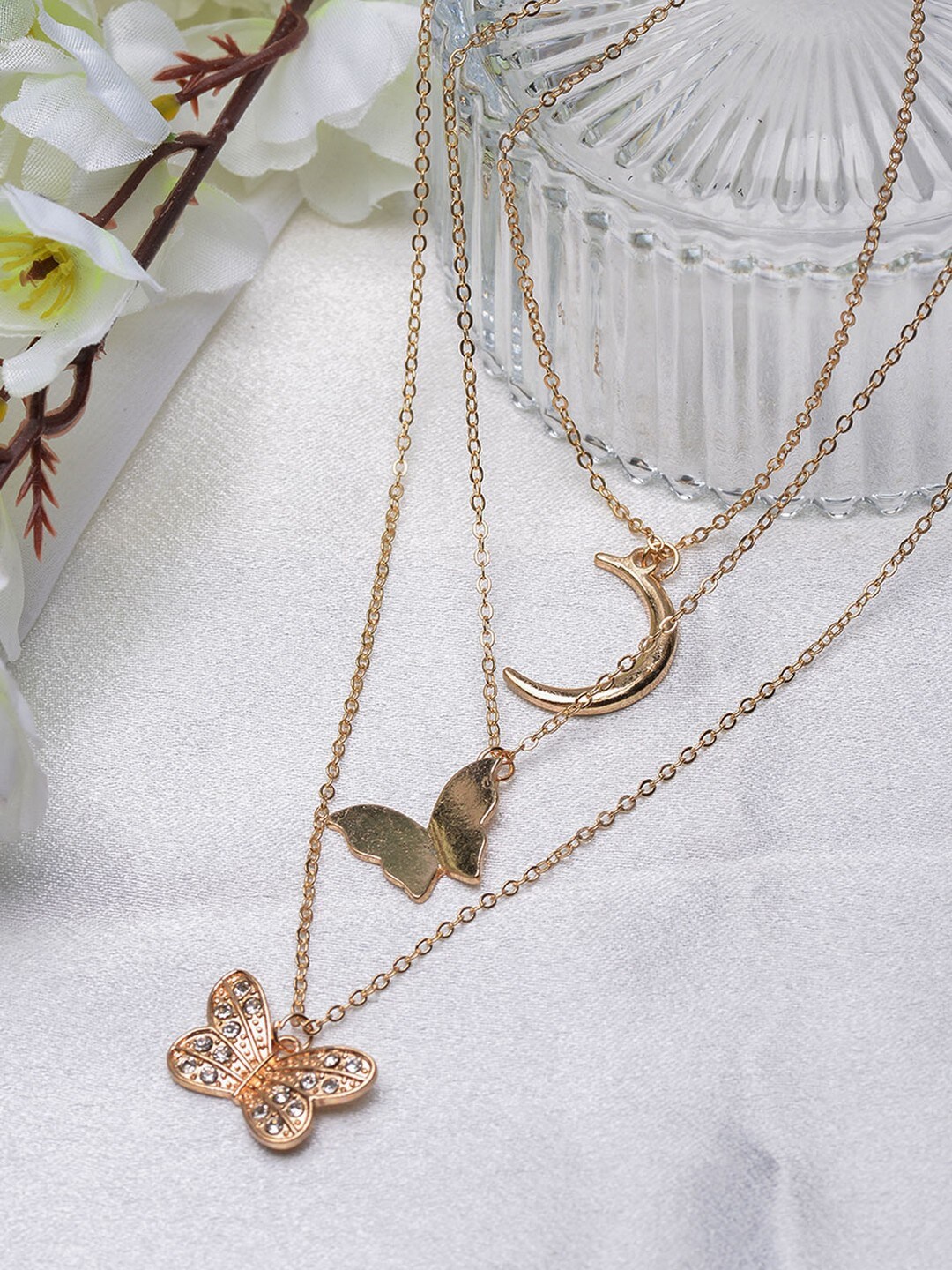 

POPLINS Gold-Toned Gold-Plated Layered Chain