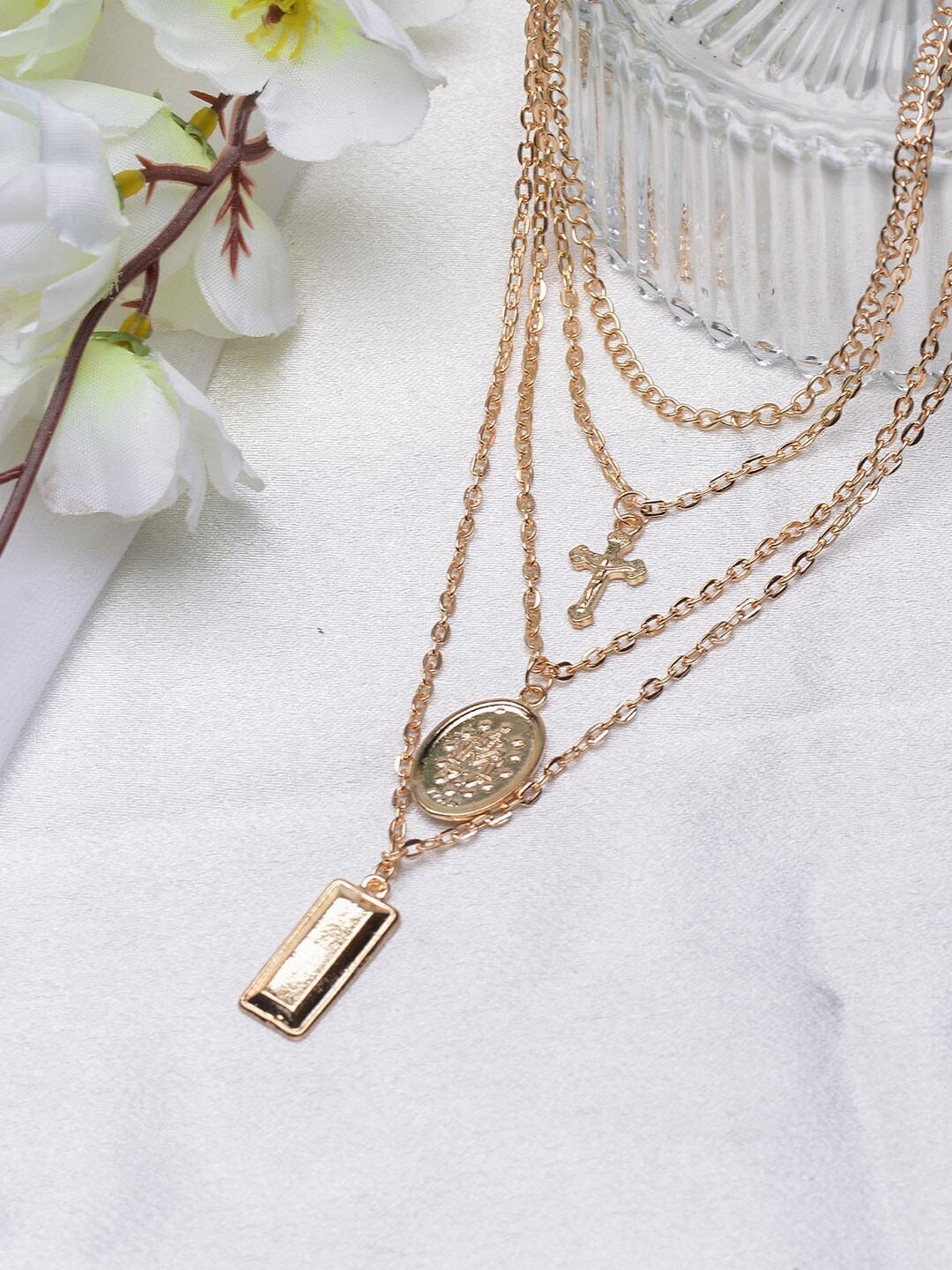 

POPLINS Gold-Toned Gold-Plated Layered Chain