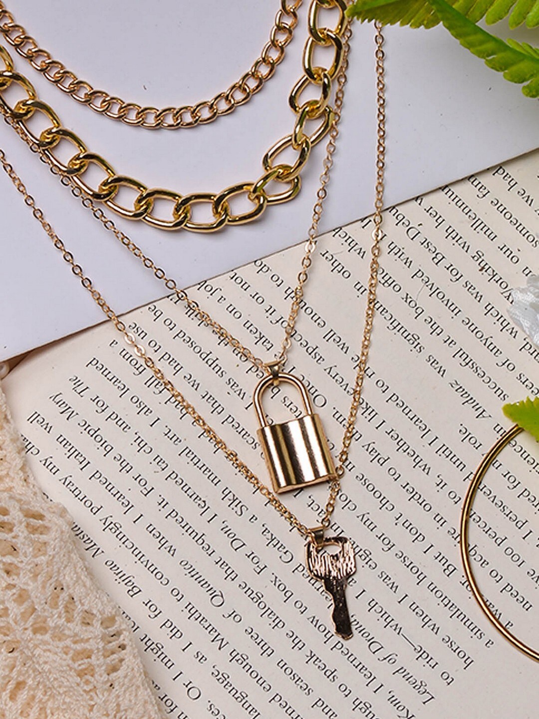

POPLINS Gold-Toned Gold-Plated Layered Chain