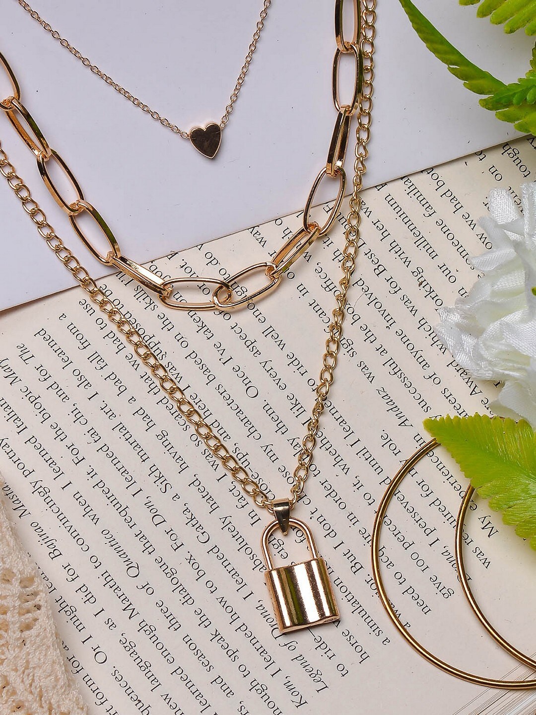 

POPLINS Gold-Toned Gold-Plated Layered Necklace