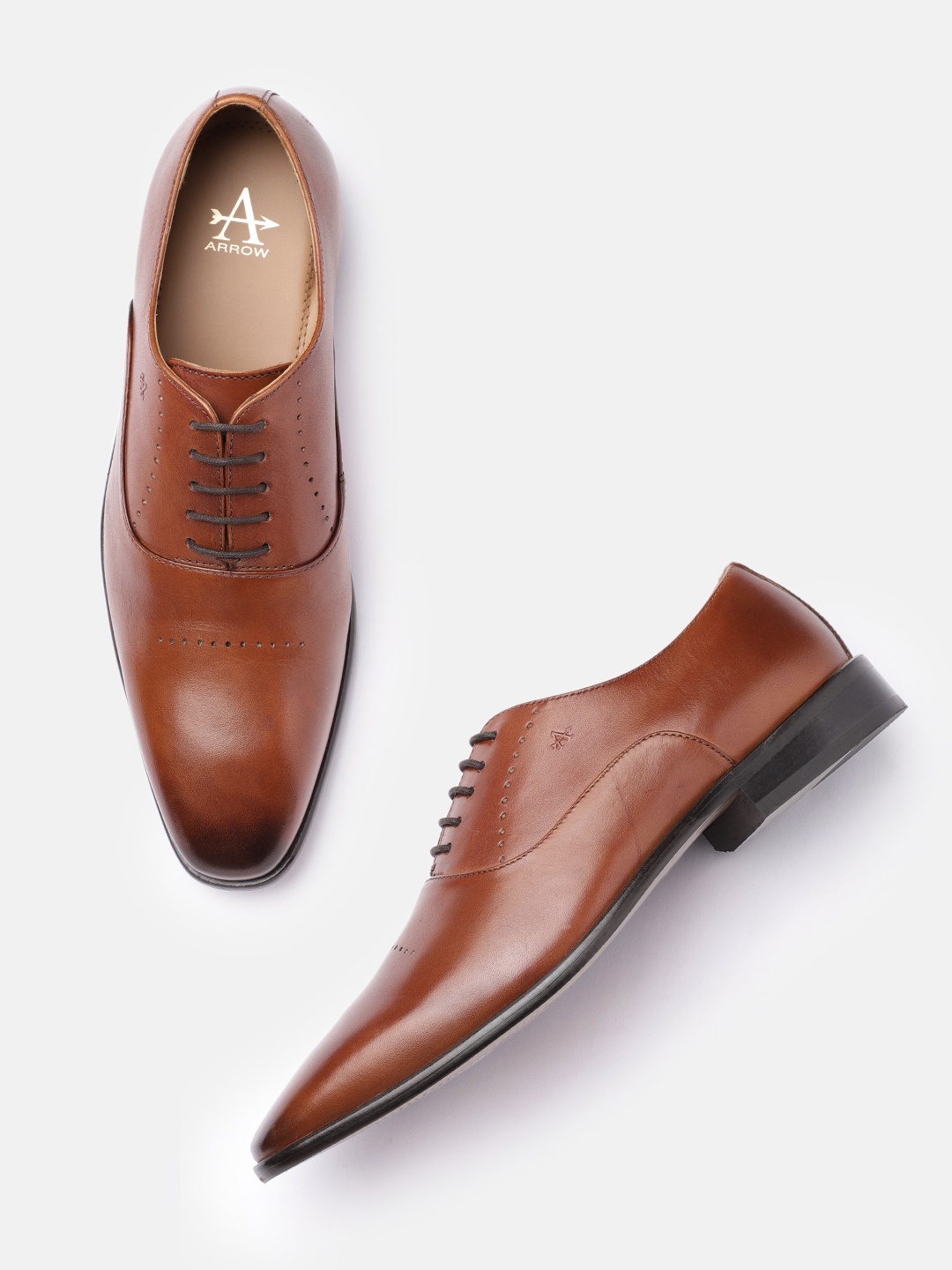 

Arrow Men Tan Brown Danny 2.0 Leather Oxford Shoes