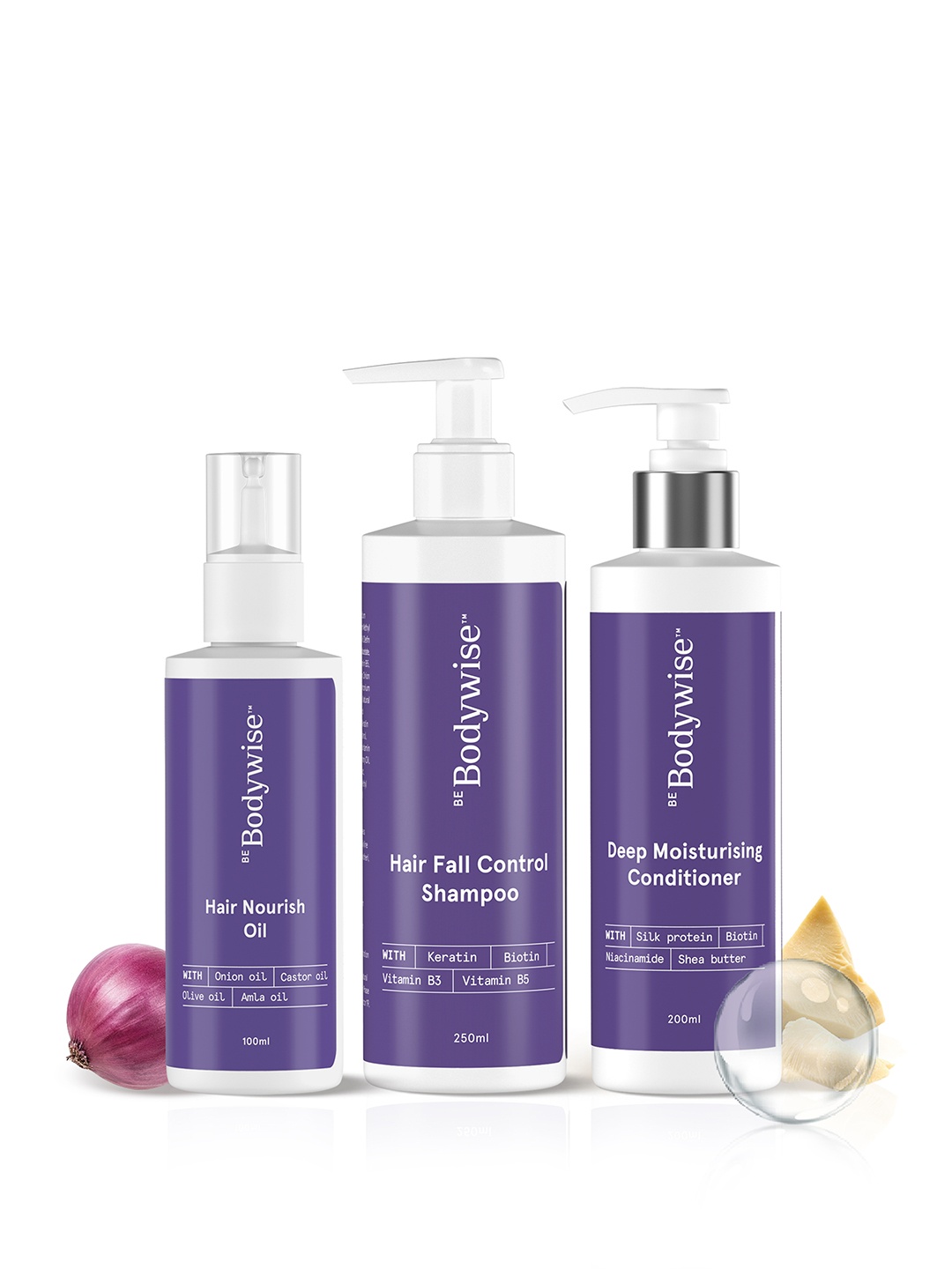 

Be Bodywise Set of 3 Complete Hair Strengthening Kit, Purple