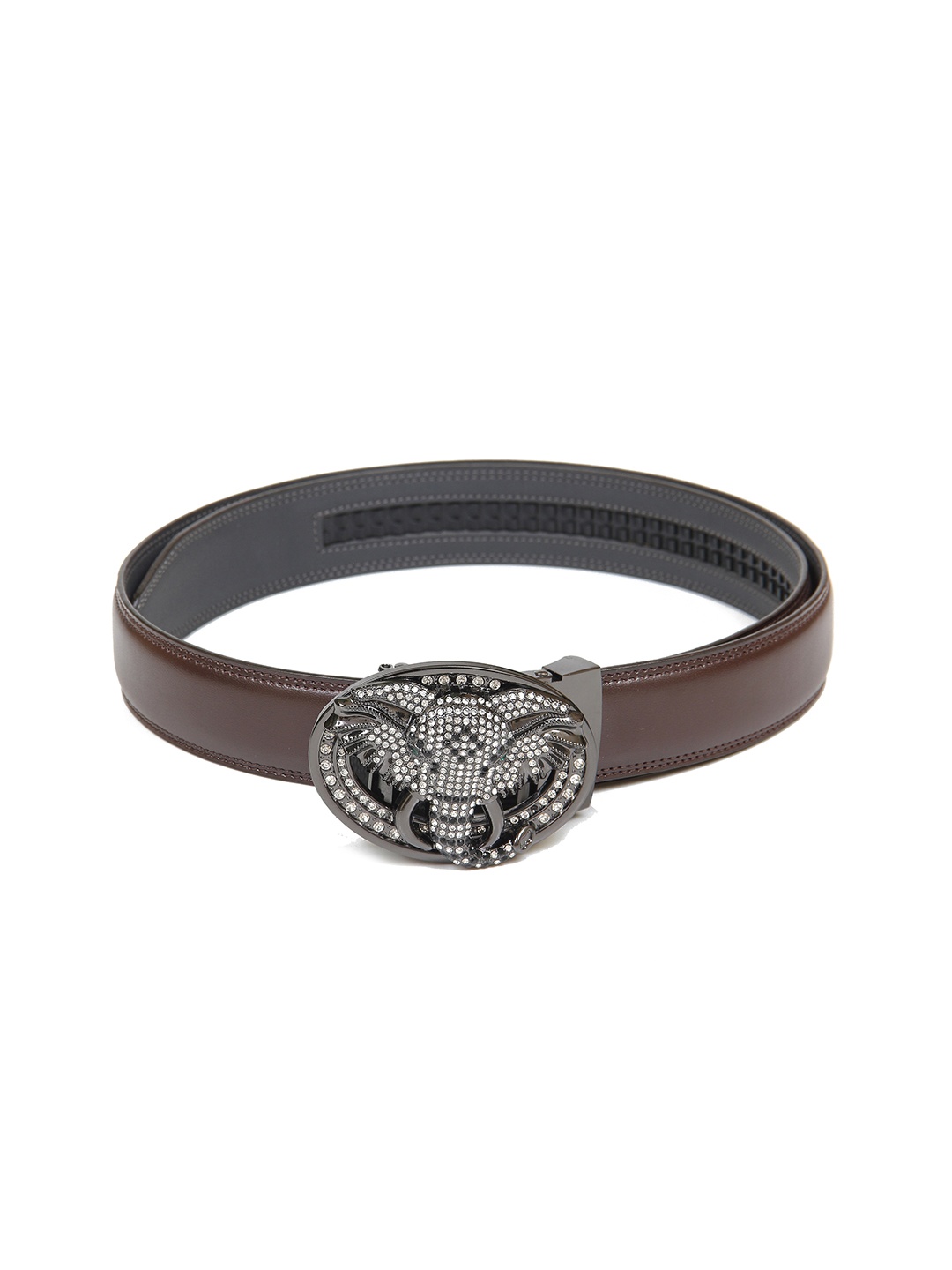 

Calvadoss Men Brown Textured PU Belt