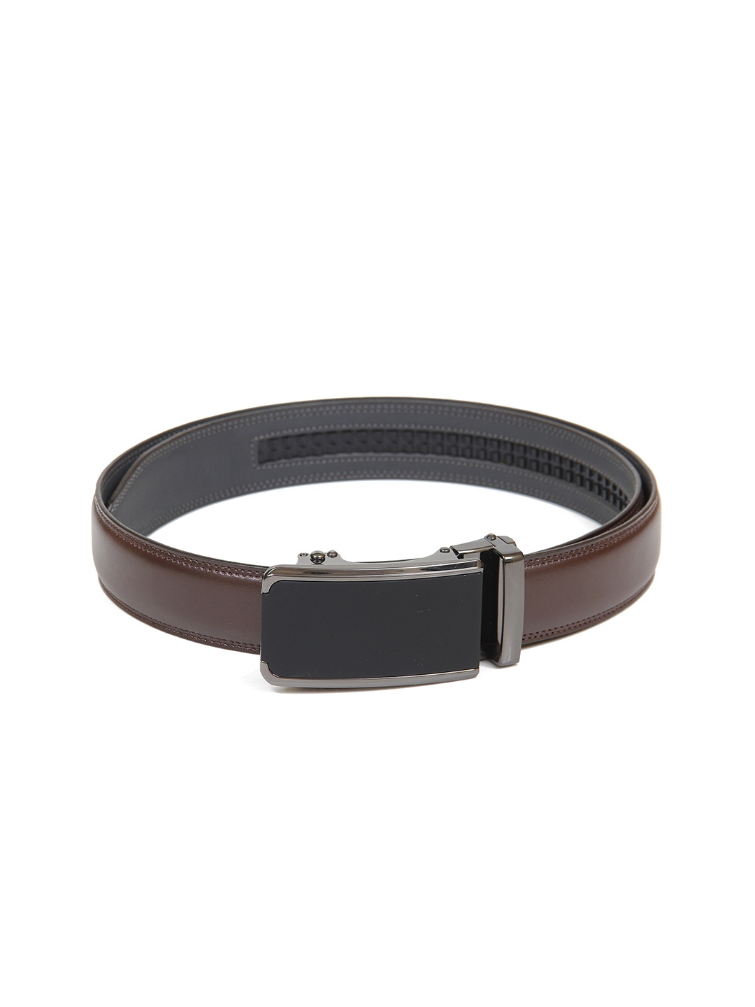 

Calvadoss Men Brown Solid PU Belt