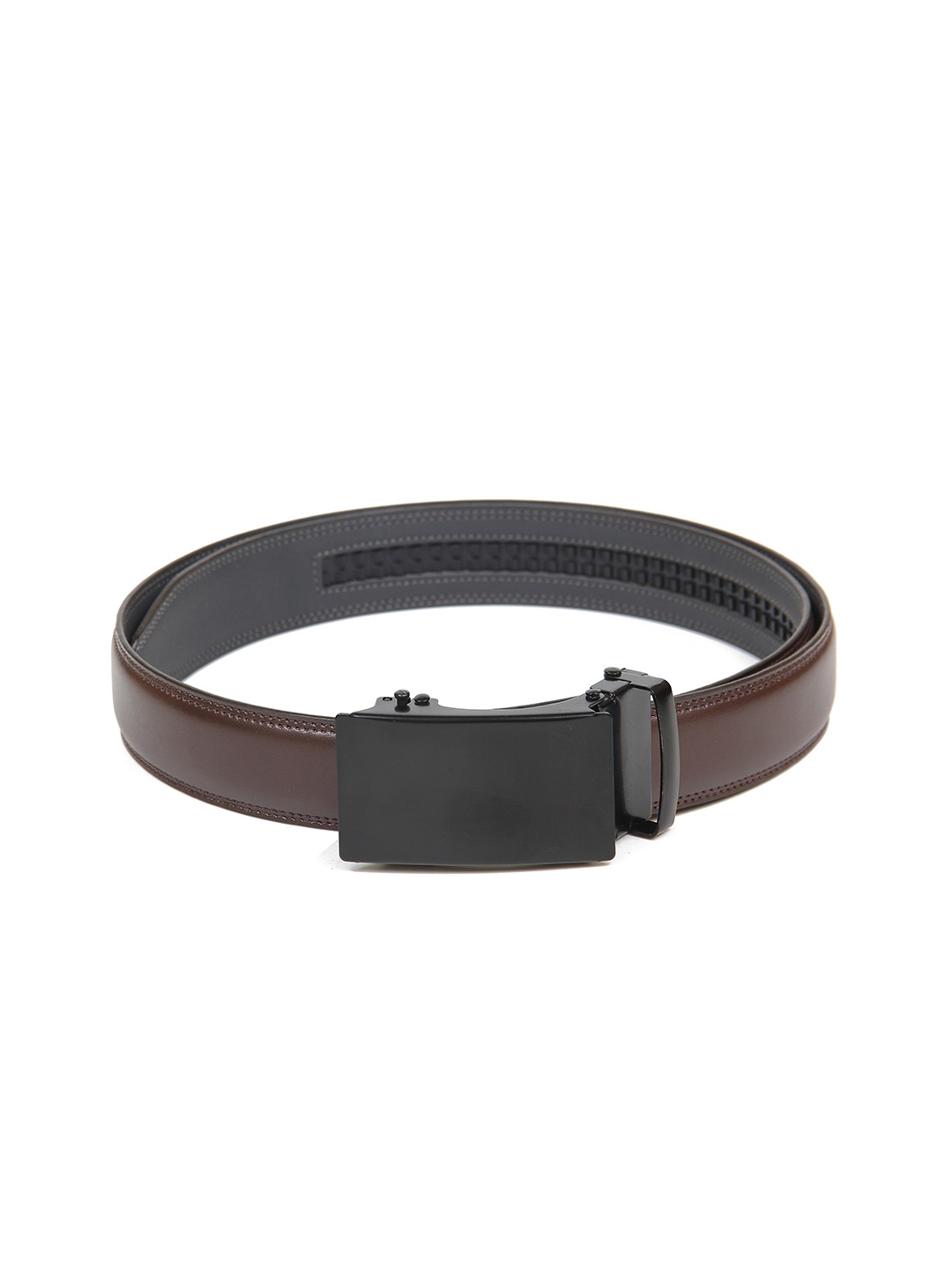 

Calvadoss Men Brown Textured PU No Holes Belt