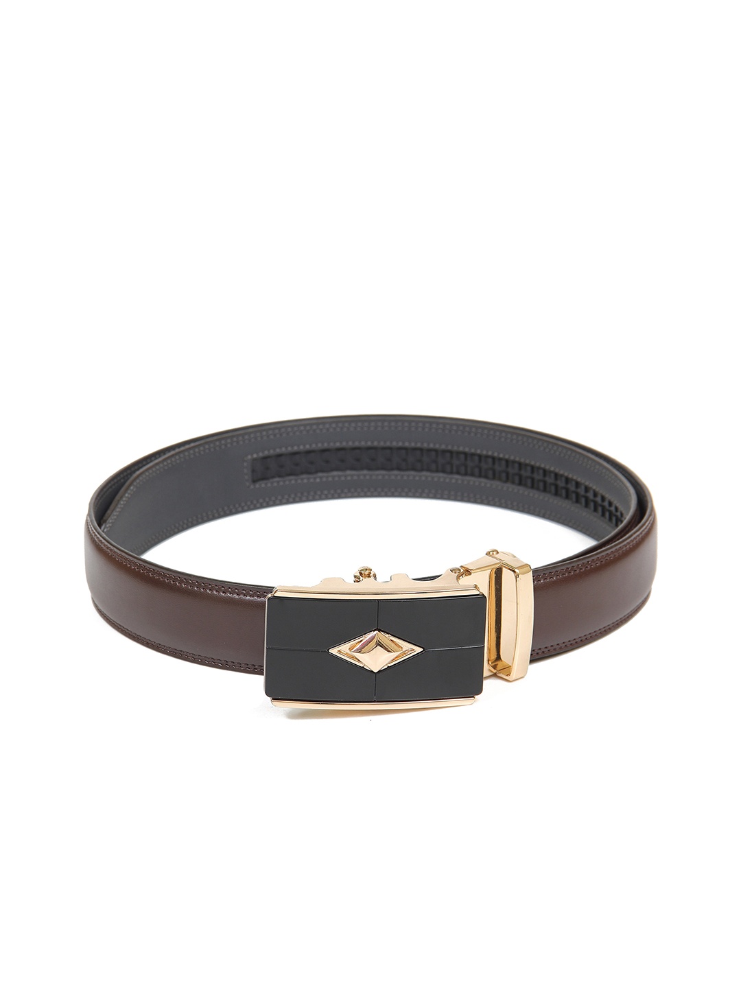 

Calvadoss Men Brown Textured PU Belt